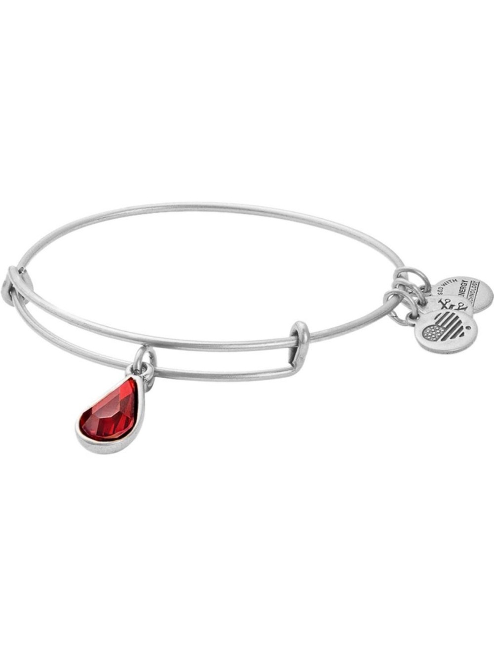 Alex and Ani Swarovski Teardrop Garnet Bracelet